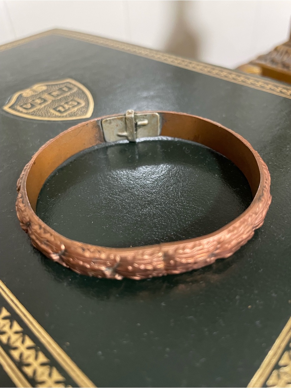 Whiting & Davis copper cuff